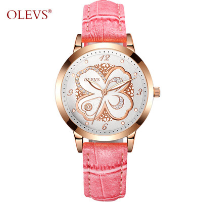 

Relogio feminino OLEVS Модные женские часы Red Leather Ladies Watch Роскошный дизайн бабочки Водонепроницаемый наручные часы reloj mujer