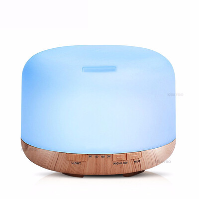

500ml Air Humidifier Essential Oil Diffuser Aroma Lamp Aromatherapy Electric Aroma Diffuser Mist Maker for Home-Wood