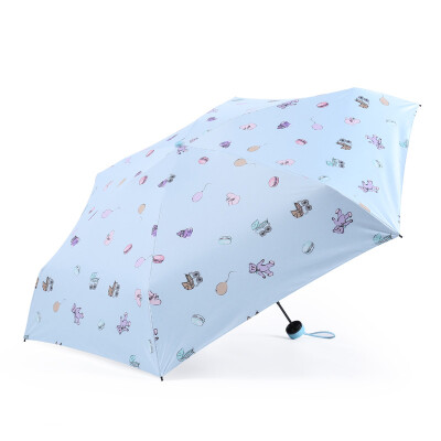 

Ariel IDREAMY 50 fold pocket sun umbrella cute girl sunshade umbrella folding sun umbrella 99555 sky blue