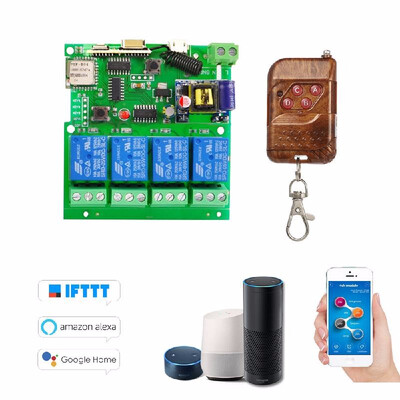 

eWeLink 433Mhz Smart Remote Control Wireless Switch Universal Module 4ch DC 5V AC85-220V Wifi Switch Timer Phone APP Remote Control