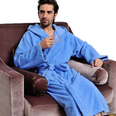 

Cotton Hooded Bathrobe Women Men Sleepwear Robe for Girls Blanket Towel Fleece Thick Lovers Long Soft Spring Autumn Winter