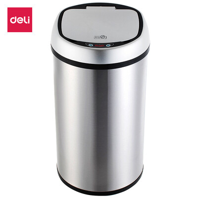 

Deli 9559 stainless steel pedal-free automatic induction trash can 12L