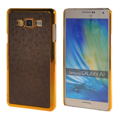 

MOONCASE Galsxy A7 Case Gold Chrome Scale films Style Hard Back Case Cover for Samsung Galsxy A7 Coffee