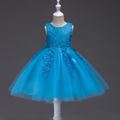

Lovely O Neck Lace Flower Girl Dresses 2018 Без рукавов Кружева Appliques Bow Belt Princess Pageant Kids Prom Dress
