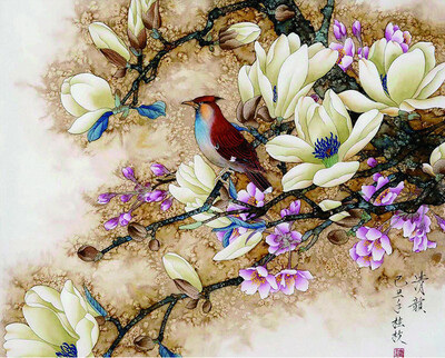 

Beautiful Chinese Paintings Diy Oil Painting Paint by Number Kits - Flowers&Bird