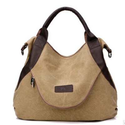 

New Fashion Large Pocket Casual Womens Handbag Shoulder Cross body Canvas Leather Large Capacity Bags