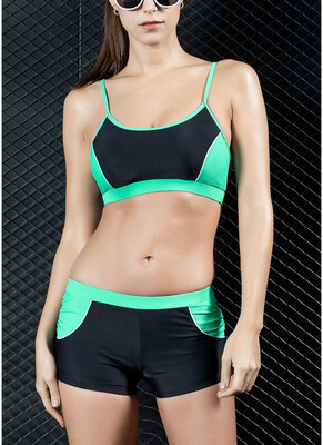 

2018 Sports Splicing Professional Racing Two Piece Swimsuit