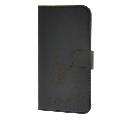 

MOONCASE Butterfly Leather Case Wallet Flip Card Slot Stand Back Cover for Samsung Galaxy A8 Black
