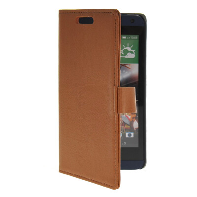 

MOONCASE Slim Leather Flip Wallet Card Pouch with Kickstand Shell Back ЧЕХОЛ ДЛЯ HTC Desire 610 Brown