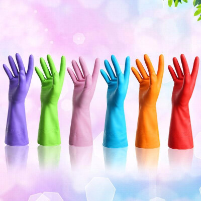 

Long Sleeve Kitchen Antiskid Waterproof Household Glove Warm Dishwashing Glove Water Dust Stop Cleaning Latex Rubber Gloves