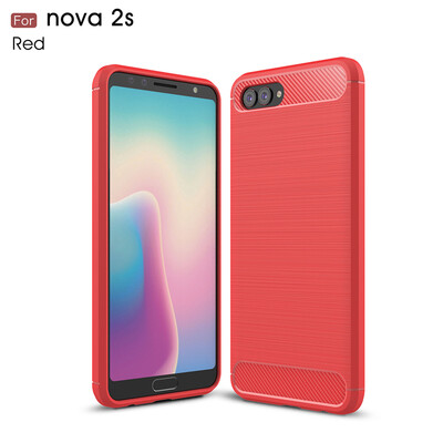 

Goowiiz Phone Case For Huawei Nova 22 PlusNova 2S Fashion Slim Carbon Fiber TPU Soft Silicone Prevent falling