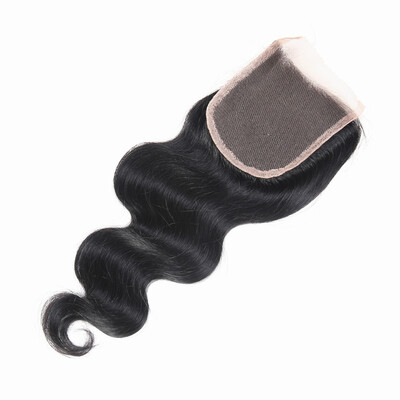 

Racily Hair Brazilian Body Wave Lace Closure 1 Piece 4"x4" Free PartMiddleThree Part Human Hair Closure