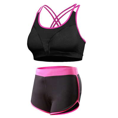 

Sexy tight Yoga suit fast drying fitness sports pants bra gym ladies wear