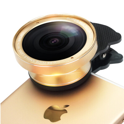 

Beimeixing outdoor mobile phone lens wide angle fisheye macro multifunction mobile phone lens BMX050M brilliant gold