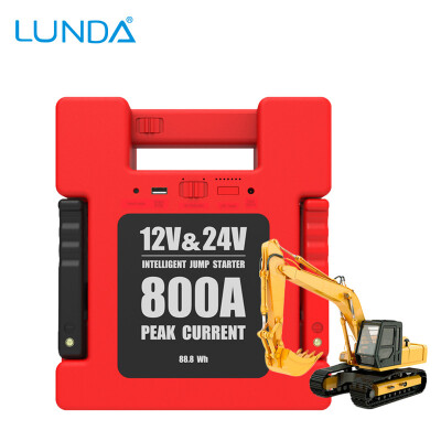 

LUNDA Car Jump Starter Battery Portable charger Power bank with 24000mAh Capacity for 12V 24 Volt Gasoline&Diesel Vehicle