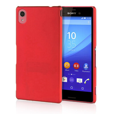 

MOONCASE Hard Rubberized Rubber Coating Devise Back Case Cover for Sony Xperia M4 Red