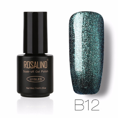 

ROSALIND Gel 1S 7mlL Chameleon Color B01-12 UV LED Glitter Gel Nail Polish Nail Art Chameleon Shimmer Permanent gel lacquer