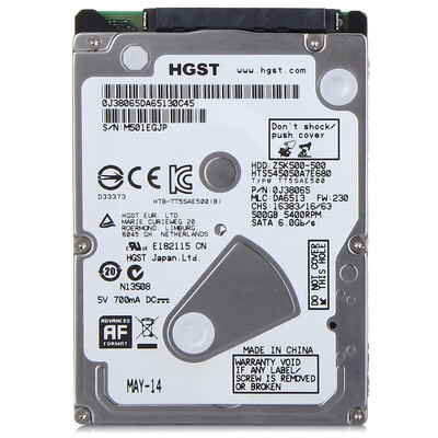 

ноутбуков диски Yuke (HGST) 1Tb 5400 оборотов в минуту 32M SATA6Gb / с