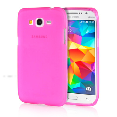 

MOONCASE Transparent Soft Flexible Silicone Gel TPU Skin Shell Back ЧЕХОЛ ДЛЯ Samsung Galaxy Grand Prime G530 Hot Pink