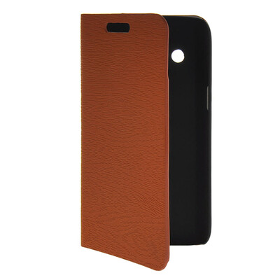 

MOONCASE Slim Leather Flip Wallet Card Pouch with Kickstand Shell Back ЧЕХОЛ ДЛЯ Samsung Galaxy Core 4G G3518 Brown