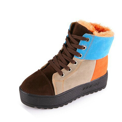 

Fashion Women Winter Martin Snow Boot Platform Colorful Ankle Motorcycle shoes