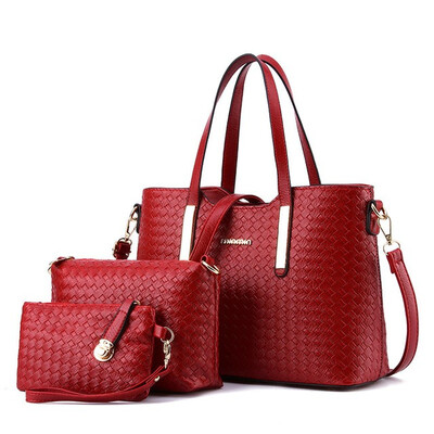 

SMOOZA 2018 New new women shoulder bag famous designer luxury brands women bag set good quality medium women handbag set