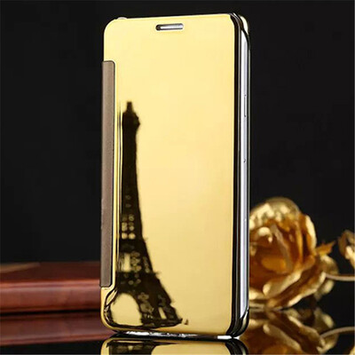 

Samsung Galaxy A8 2016J2 Prime Luxury Mirror View Mirror PU Cover Flip Smart Clear Window Phone Case
