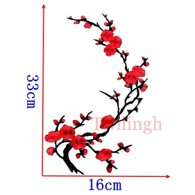 

1 Pcs Top New Brand Patches Bird Red Rose Flower Embroidered Patch DIY Iron On Sew On Fabric Repair Clothing For Wedding Patches