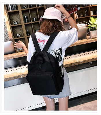 

2018 Japan Fashion Nylon Backpack for Girls Travel Solid Color Multi-functional Academic Student Rucksack Mochila Feminina