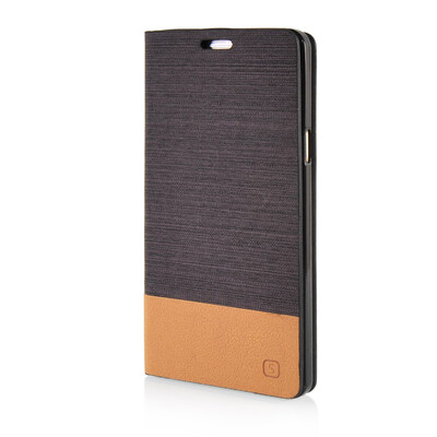 

MOONCASE Canvas Design Leather Side Flip Wallet Pouch Stand Shell Back Case Cover for Samsung Galaxy A7 Coffee