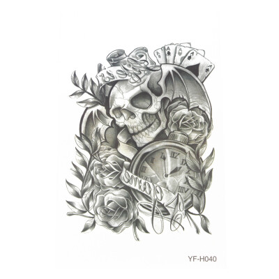 

Hot Sexy Tattoo Skull Temporary Body Art Arm Sticker Tattoo Removable Waterproof