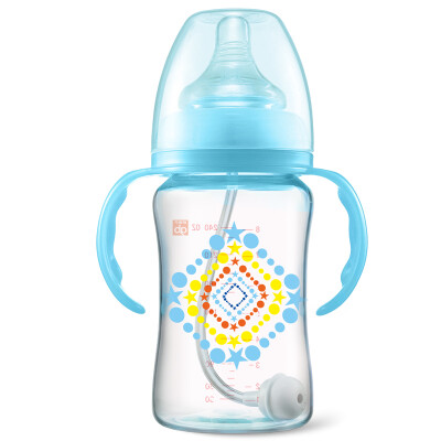 

gb good child milk bottle nipple breast milk real sense wide caliber grip straw PPSU bottle 240ml (star series) B80303