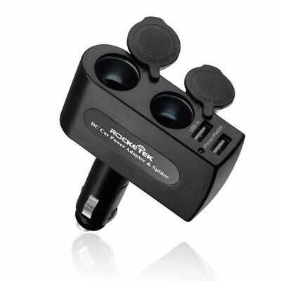 

Rocketek multi usb car charger smart IC 2 USB 31A 2 Socket Cigarette Lighter phone adapter accessories for samsung car-charger