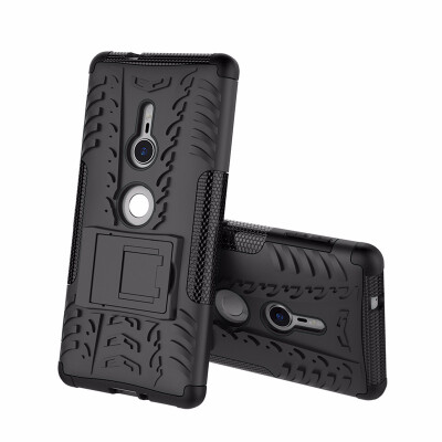 

Goowiiz Phone Case For Sony Xperia XZ2XZ2 Compact Armor Tire Texture Rugged Protection PCTPU Full Protection