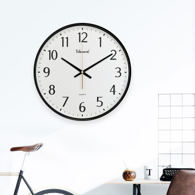 

Uranus Telesonic wall clock creative fashion simple clock table living room clock mute wall clock Q3644-3 black