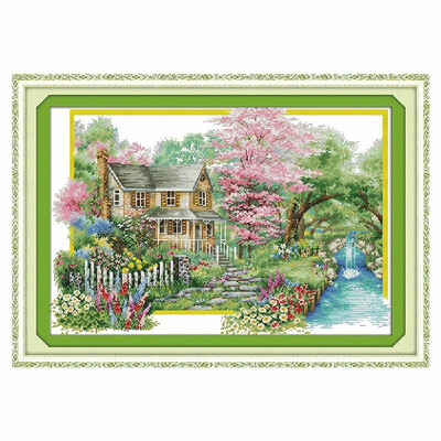 

Cross Stitch Patterns Decdeal DIY Handmade Needlework Cross Stitch Set 67 48cm Embroidery Kit 14CT Printed Cross Stitching Home