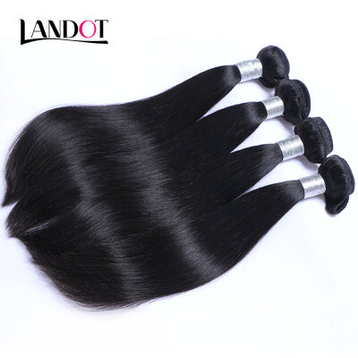 

8A Peruvian Virgin Hair Straight Natural Black Color 100 Human Hair Weaves 4 Bundles Lot Peruvian Remy Hair Extensions Can Be Dye