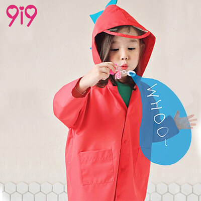 

9i9 long love long dinosaur raincoat children kindergarten students poncho funny raincoat 1800311 red L