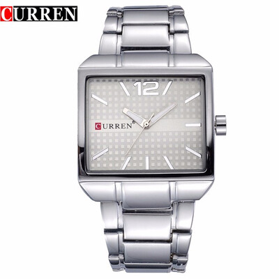 

CURREN 8132 Men New Fashion Sports Watches Quartz Analog Man Business Quality All Steel Watch 3 ATM Waterproof