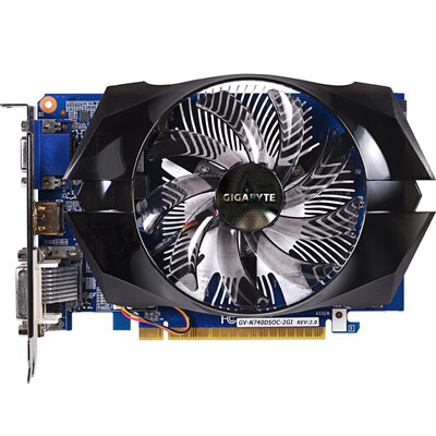 

GIGABYTE GV-N740D5OC-2GI GT740 1072 МГц / 5000 МГц 2 ГБ / 128-битная видеокарта GDDR5
