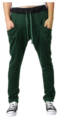 

Mooncolour Men's Fake Zip Pockets Jogging Harem Pants