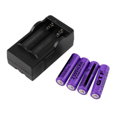 

4pcs 14500 3.7V 2300mAh Rechargeable Li-ion Battery + Charger For Flashlight