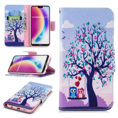 

BEFOSPEY Painting PU LeatherSoft TPU Card Slot Stand Wallet Case For Huawei P20 Lite584"