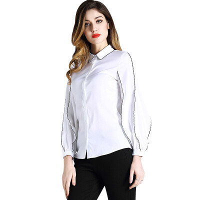 

BURDULLY New Arrival Spring 2018 Silk Blouses For Women Work Wear formal Office Ladies Blouses And Tops Long Sleeve White Shirts