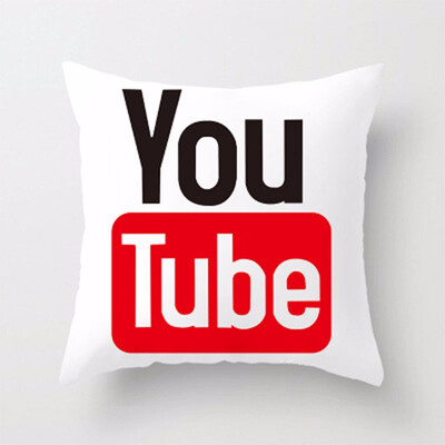 

Custom You Tube Cushion Cover Logo Wechat Snapchat Skype Viber Phone Instagram Decor Facebook Pillow Case For Office Accessories
