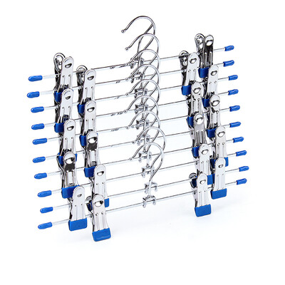 

Additives hangers dip plastic drying rack stainless steel non-slip metal pants skirt clip adult children non-slip clothes support dip lightweight lightweight drying racks 10 Pack JH-0980