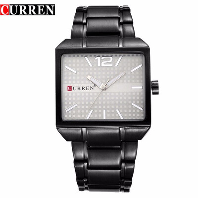 

CURREN 8132 Men New Fashion Sports Watches Quartz Analog Man Business Quality All Steel Watch 3 ATM Waterproof