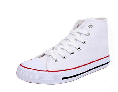 

Men Women Casual Sport Canvas High Top Flat Lace Up Plimsolls Shoes Sneakers
