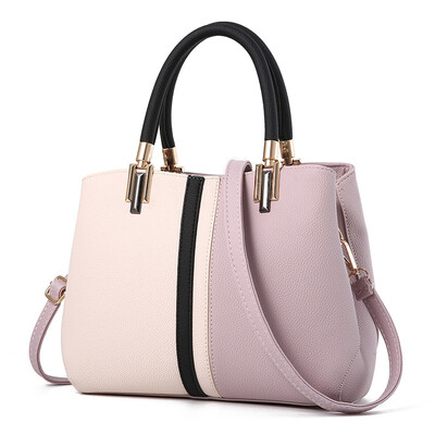 

Fashion Womens Handbag Simple Large Bags Contrast Color Shoulder Messenger Bag