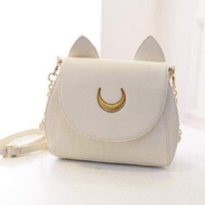 

Hot 2018 Summer Limited Sailor Moon Bag Ladies Handbag Black White Cat Luna Moon Women Messenger Crossbody Bag YA40-67